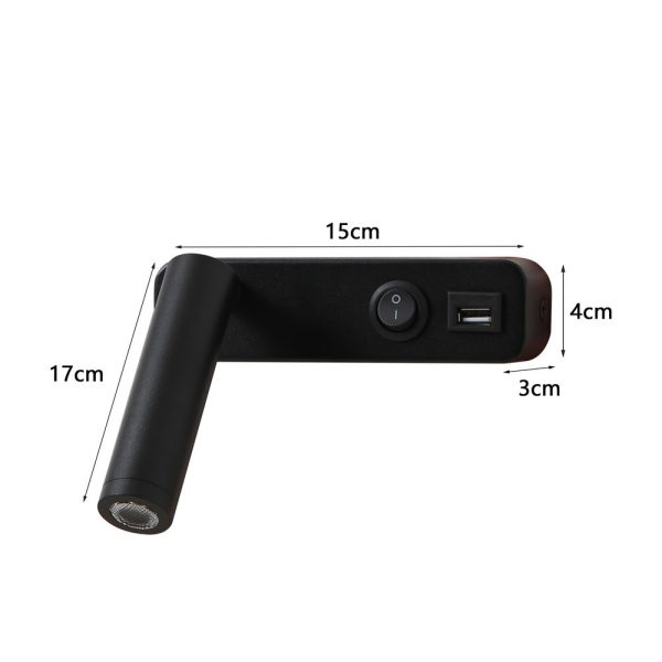 08278L LED nástěnné svítidlo GOAL USB | 3W integrovaný LED zdroj
