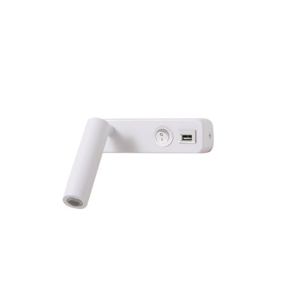 08279L LED nástěnné svítidlo GOAL USB | 3W integrovaný LED zdroj