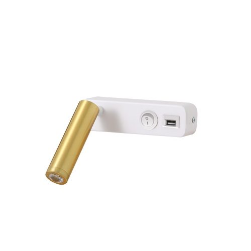 08281L LED nástěnné svítidlo GOAL USB | 3W integrovaný LED zdroj