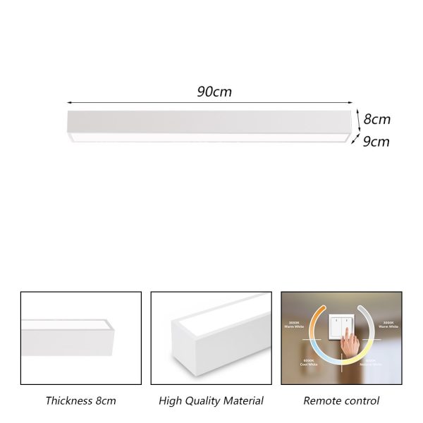 NEO LITE 07258L LED přisazené stropní svítidlo LUNGO  | 29W integrovaný LED zdroj | 2204lm