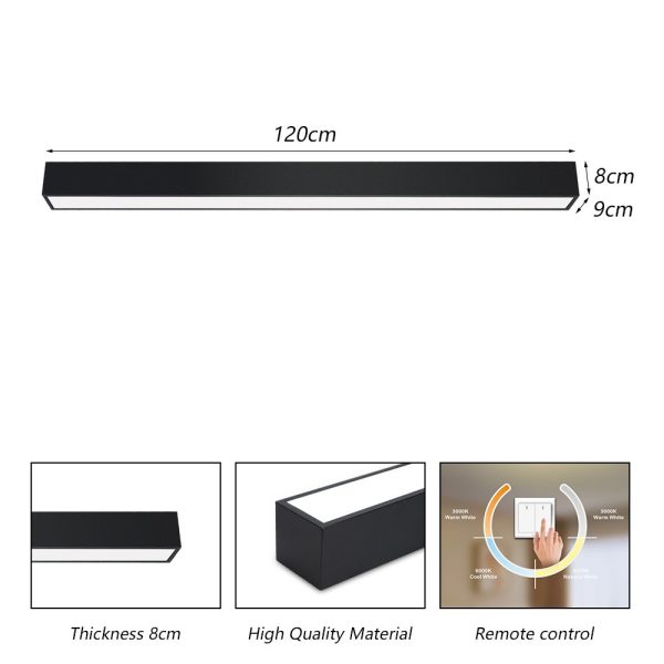 NEO LITE 07256L LED přisazené stropní svítidlo LUNGO  | 38W integrovaný LED zdroj | 2882lm
