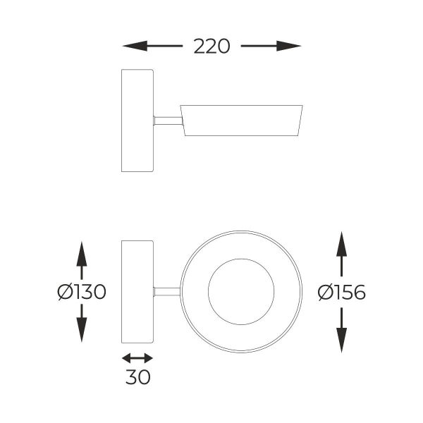 Zuma Line 003064-026724 LED nástěnné svítidlo LARA  integrovaný LED zdroj