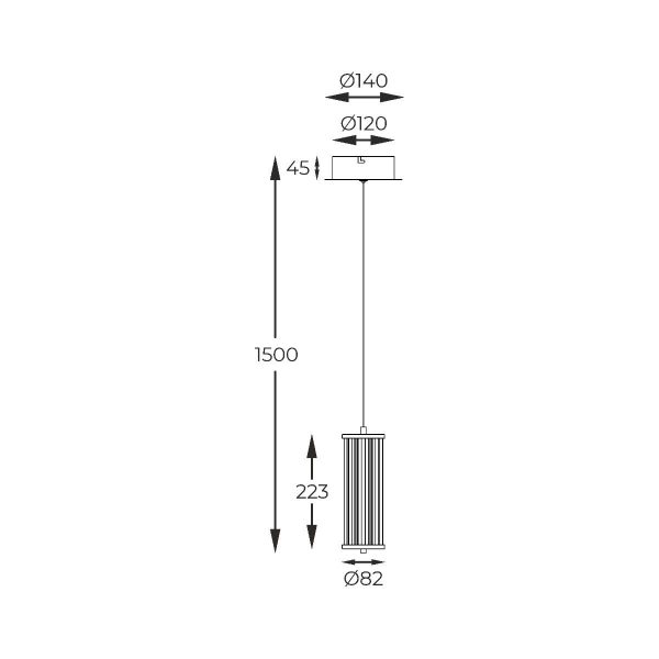 Zuma Line 003064-028419 LED závěsné stropní svítidlo CALLY  integrovaný LED zdroj