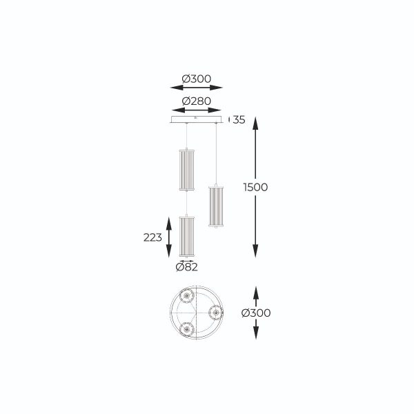 Zuma Line 003064-028420 LED závěsné stropní svítidlo CALLY  integrovaný LED zdroj