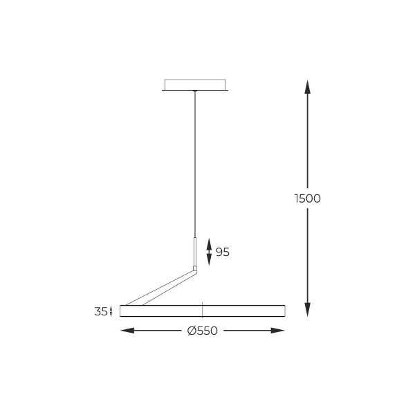 Zuma Line 003064-028417 LED závěsné stropní svítidlo MALU  integrovaný LED zdroj