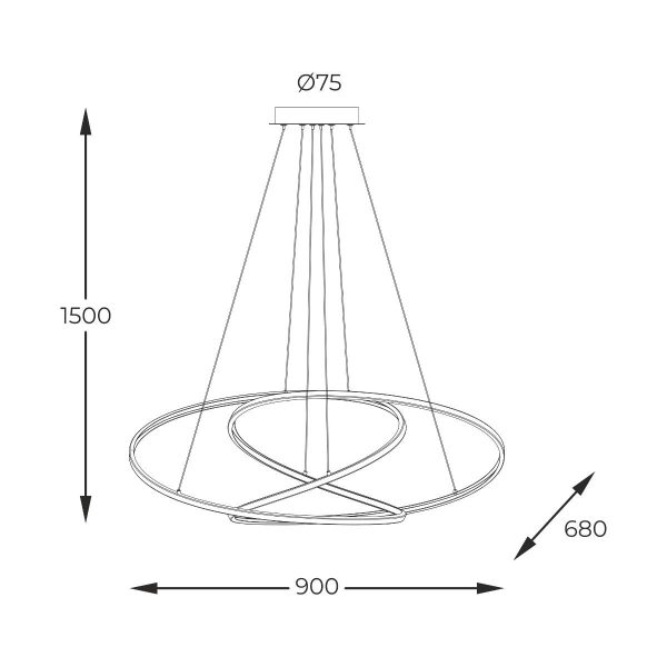 Zuma Line 003064-026728 LED závěsné stropní svítidlo CHOLET  integrovaný LED zdroj