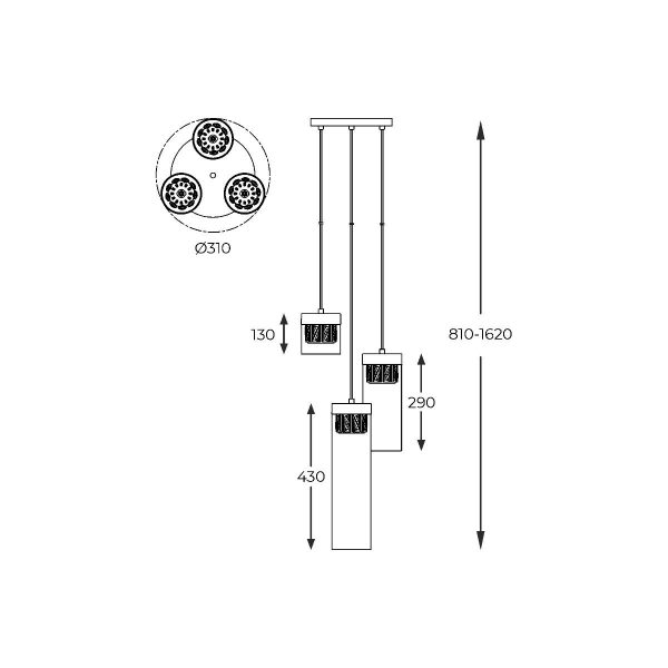 Zuma Line 003064-009231 závěsné stropní svítidlo GEM  G9