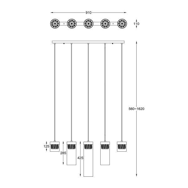 Zuma Line 003064-010934 závěsné stropní svítidlo GEM  G9
