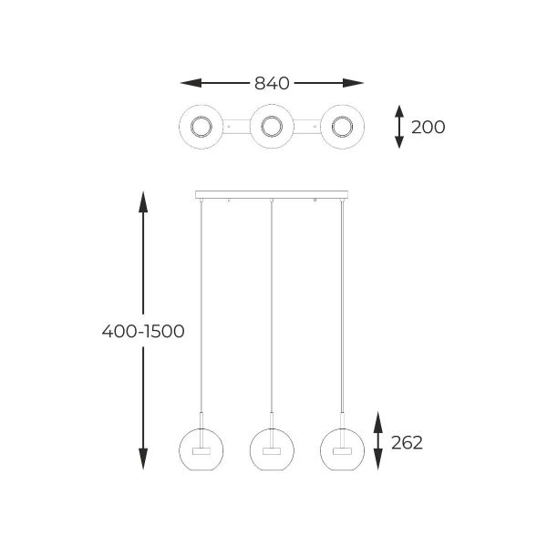 Zuma Line 003064-028133 LED závěsné stropní svítidlo ENCELADUS  integrovaný LED zdroj