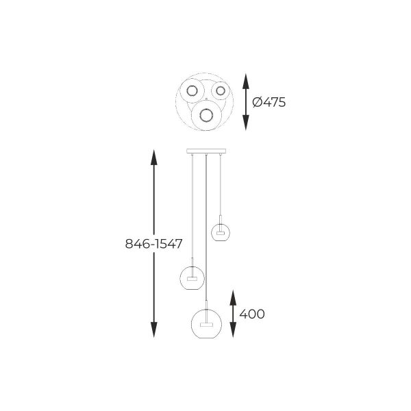 Zuma Line 003064-028135 LED závěsné stropní svítidlo ENCELADUS  integrovaný LED zdroj