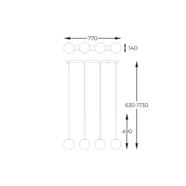 Zuma Line 003064-028110 závěsné stropní svítidlo ARCTURUS  G9