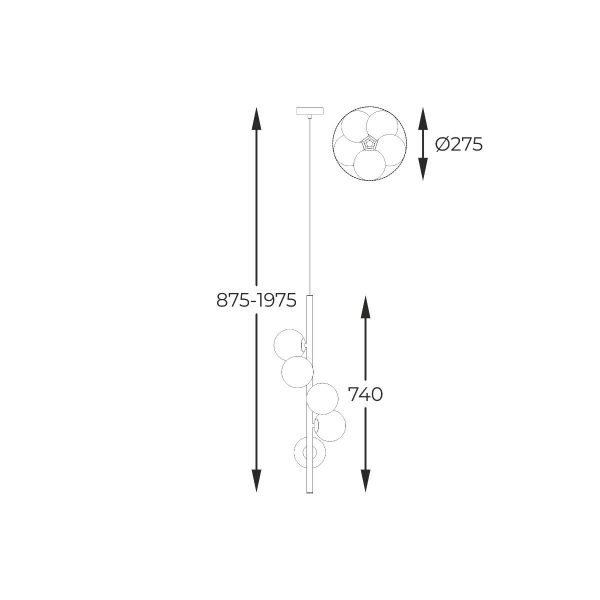 Zuma Line 003064-028111 závěsné stropní svítidlo ARCTURUS  G9