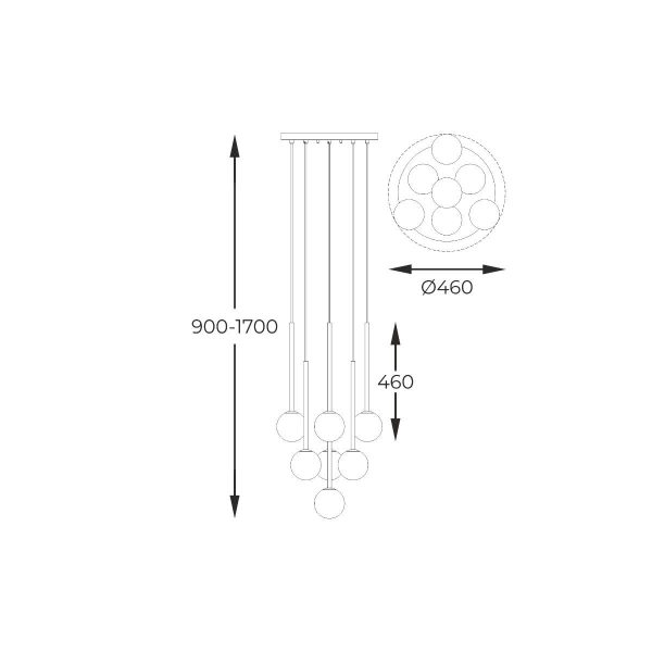 Zuma Line 003064-028113 závěsné stropní svítidlo ARCTURUS  G9