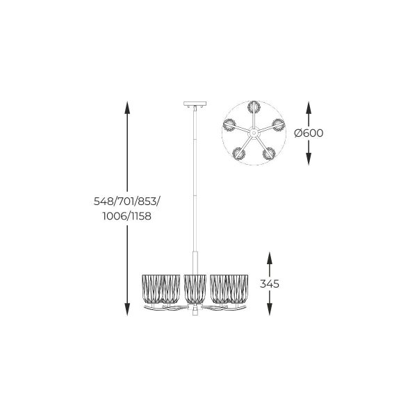Zuma Line 003064-028145 závěsné stropní svítidlo TAZZA  E14