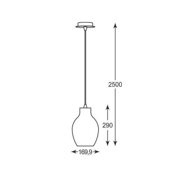 Zuma Line 003064-011110 závěsné stropní svítidlo BRESSO  E27