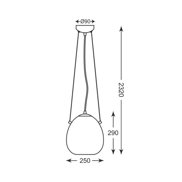 Zuma Line 003064-011113 závěsné stropní svítidlo MOON  E27
