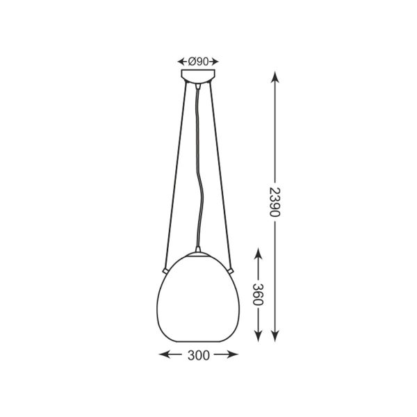 Zuma Line 003064-011112 závěsné stropní svítidlo MOON  E27