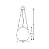 Zuma Line 003064-011111 závěsné stropní svítidlo MOON  E27