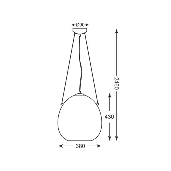 Zuma Line 003064-011111 závěsné stropní svítidlo MOON  E27