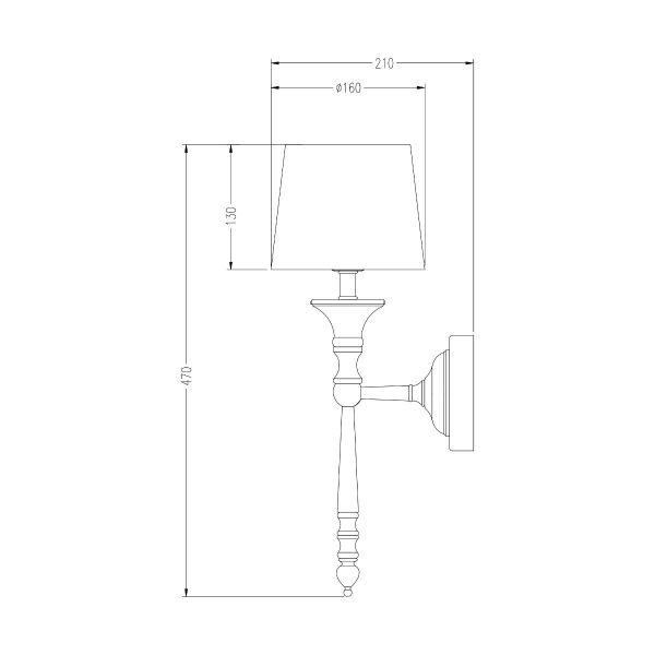 Zuma Line 003064-001680 nástěnné svítidlo CLOE  E27