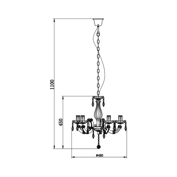Zuma Line 003064-001367 závěsné stropní svítidlo MAGNOLIA  E14