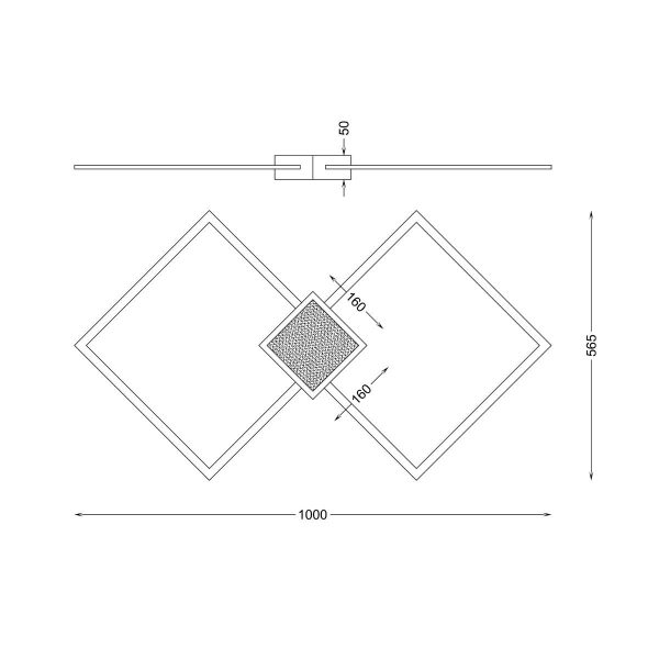 Zuma Line 003064-026806 LED přisazené stropní svítidlo HEX  integrovaný LED zdroj