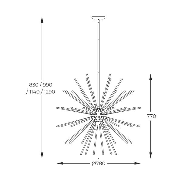 Zuma Line 003064-026346 závěsné stropní svítidlo URCHIN  G9