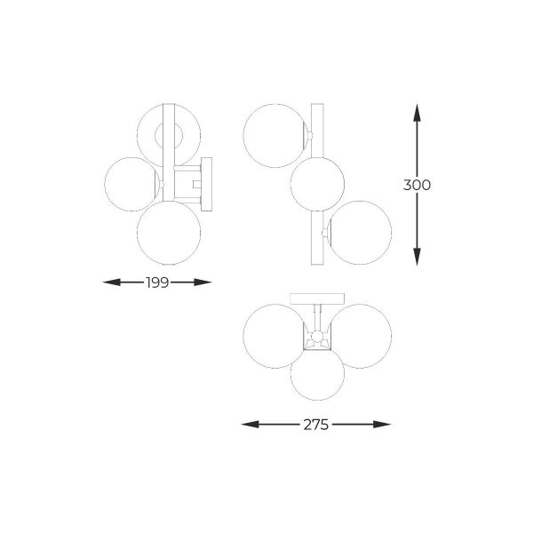 Zuma Line 003064-028104 nástěnné svítidlo MOLECULE  G9