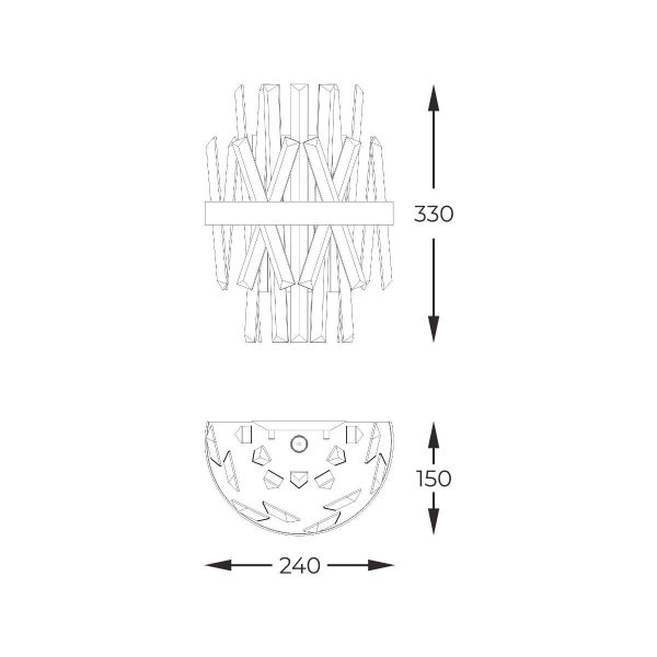 Zuma Line 003064-028103 nástěnné svítidlo CONSTANTINOPLE  G9