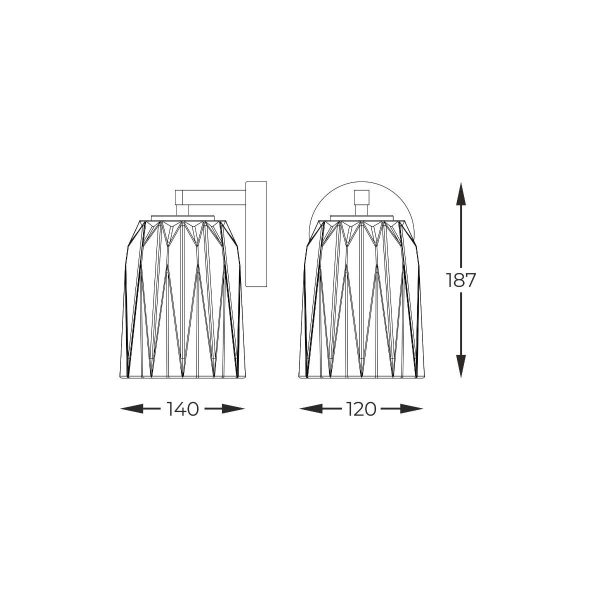 Zuma Line 003064-028146 nástěnné svítidlo TAZZA  E14