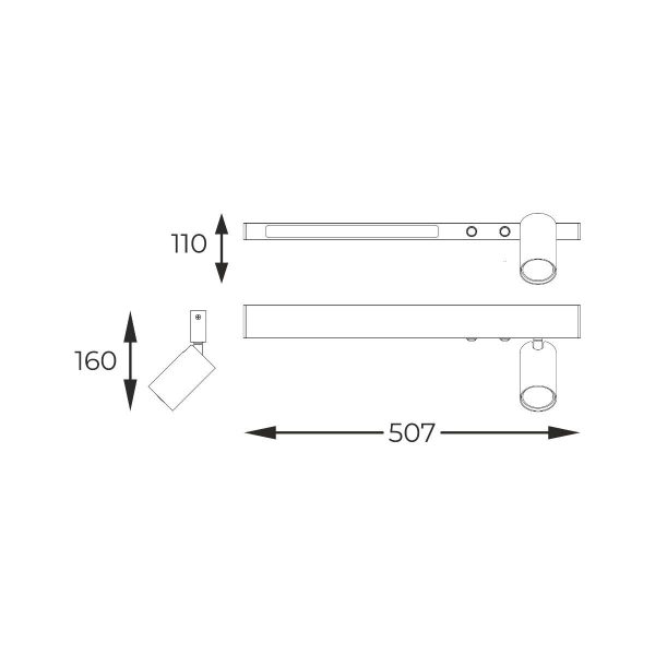 Zuma Line 003064-028255 nástěnné svítidlo MANNARI  GU10