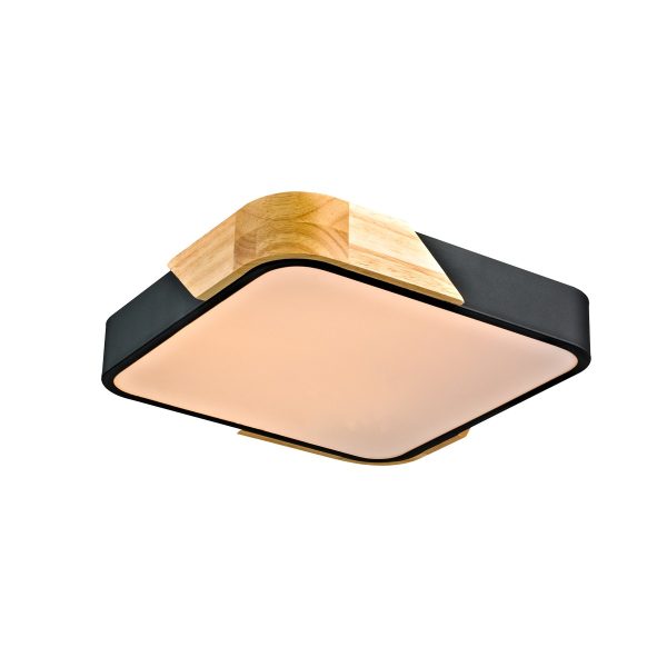 Italux PLF-13187-BK-WO LED přisazené stropní svítidlo Santer | 24W LED | 2400lm | 3000K