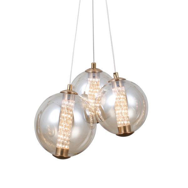 Italux PND-34359-3-HBR-AMB LED závěsné stropní svítidlo Butero | 12W LED | 1095lm | 3000K