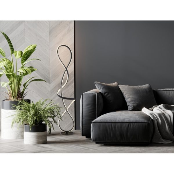 Globo SWIRL 67341SS LED stojací lampa | 36W LED | 1810lm | 4000K