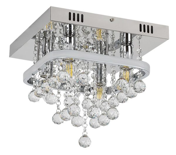 Rabalux 2238 Pallas LED stropní svítidlo | Přírodní bílá | Stmívatelné | 23W | Bílá | Chrom | Kov