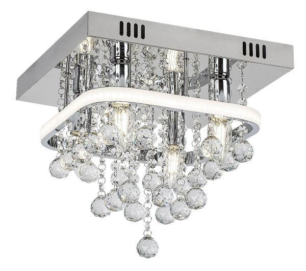 Rabalux 2238 Pallas LED stropní svítidlo | Přírodní bílá | Stmívatelné | 23W | Bílá | Chrom | Kov