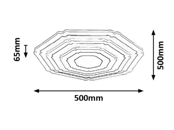 Rabalux 3100 Taneli LED Stropní svítidlo s ovladačem | Variabilní | Stmívatelné | 41W | Bílá
