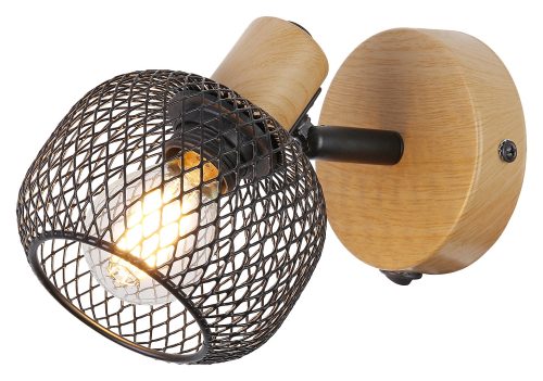 Rabalux 3127 Grendel Vnitřní osvětlení | E14 | Černá | Dřevo