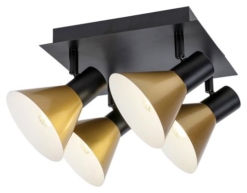 Rabalux 3159 Alvaro Vnitřní osvětlení | E14 | Barevný kov | Černá | Zlatá