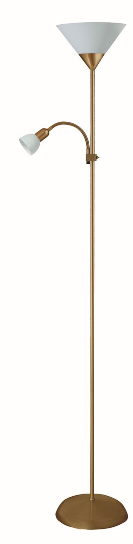 Rabalux 4065 Action Stojací lampa | E27 | Barevný kov | Bílá | Bronz