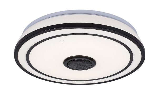 Rabalux 71030 Nikolaus LED Stropní svítidlo s ovladačem | RGB | Variabilní | Stmívatelné | 24W | Bílá | Černá