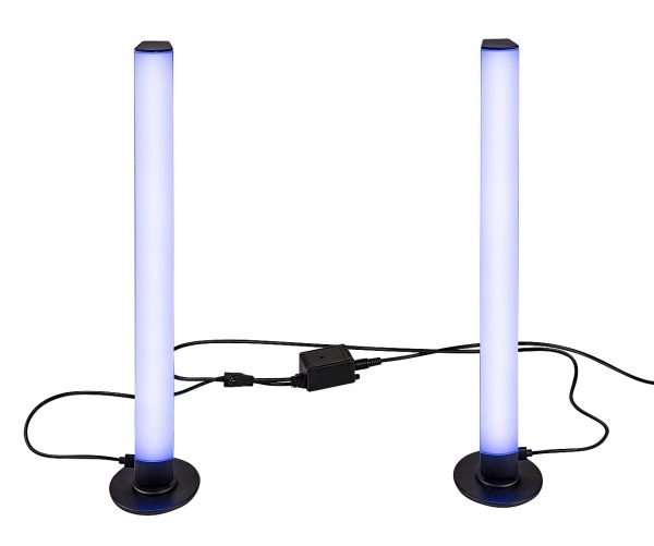 Rabalux 76014 Paco LED Stojací lampa s dálkovým ovládáním | RGB | Stmívatelné | 5W | Bílá | Černá