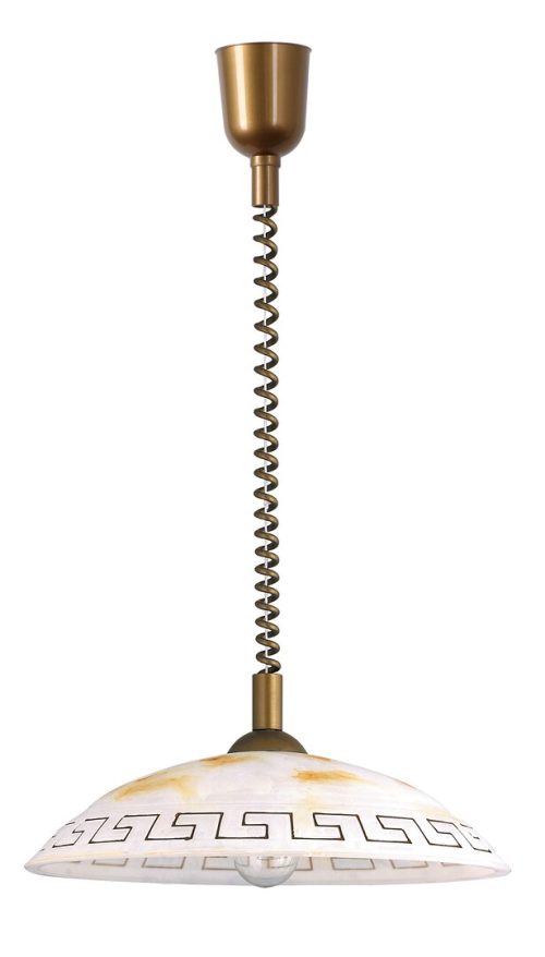 Rabalux 7640 Etrusco Skleněný lustr | E27 | Barevný kov | Bronz