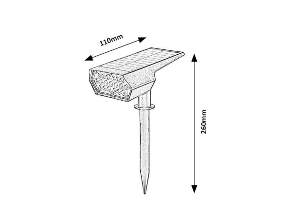 Rabalux 77088 Nantes LED Venkovní světlo s čidlem | Teplá bílá | 0,5W | Černá