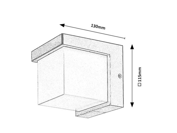 Rabalux 77095 Andelle LED Nástěnné venkovní světlo | Teplá bílá | 10W | Bílá | Černá